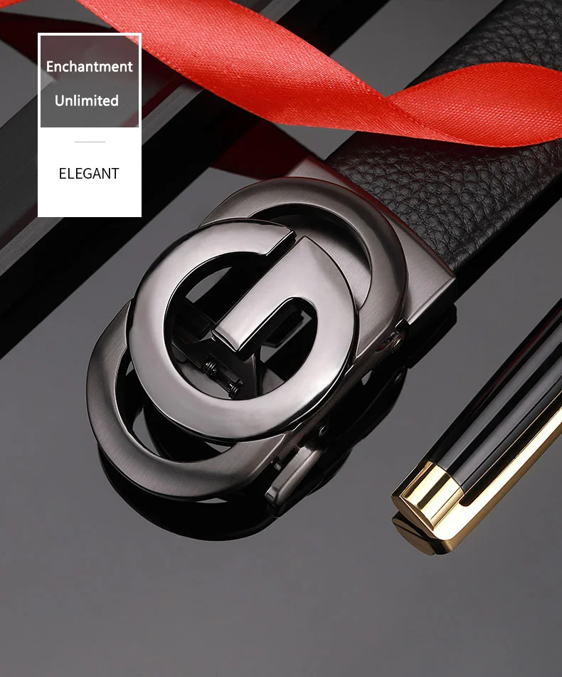Men's Belt Automatic Buckle Belt Fashion Business Belt for Male Good Gifts for Men