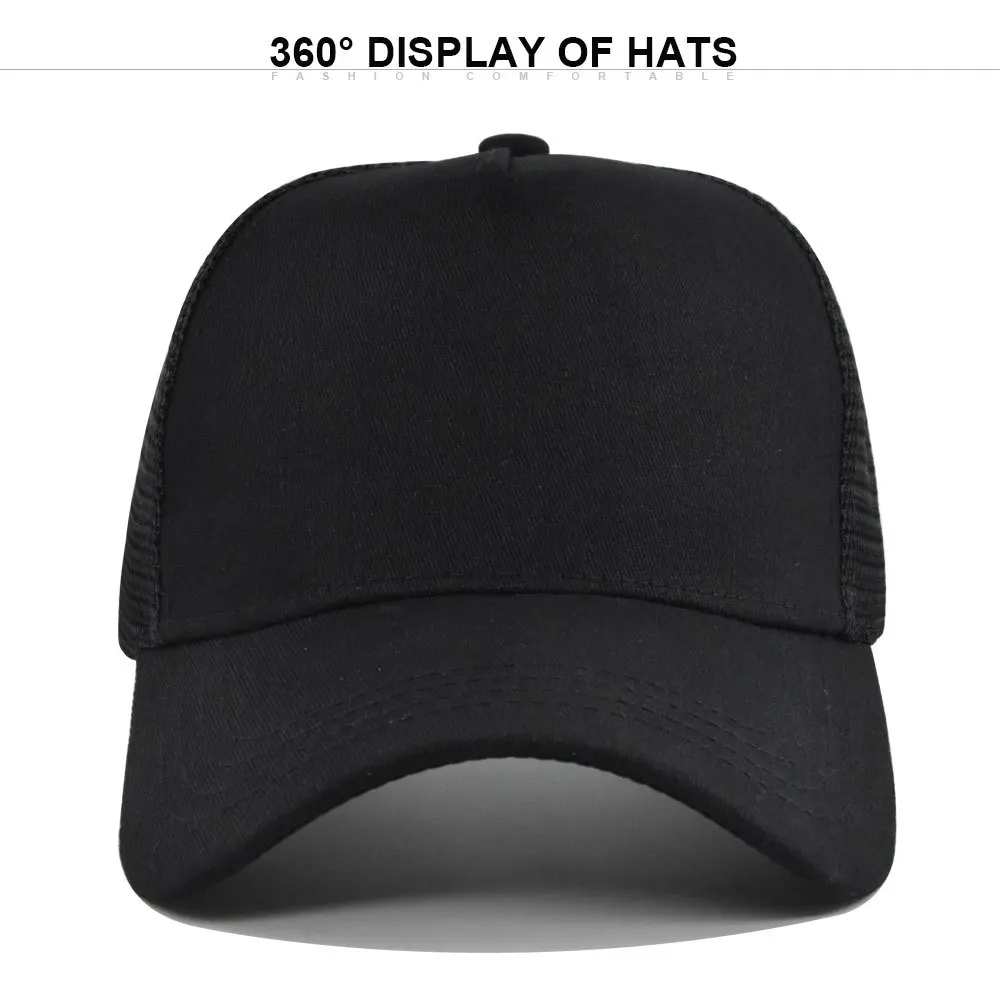 Fashion SunHat Outdoors Trucker Hat Cotton Mesh BreathableBaseball Cap Women Men Summer Sunshade MeshCap Truck Hat Cap Wholesale