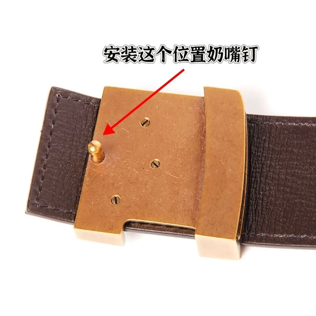 Premium Belt Repair Buckle & Screw Hardware, Luxury Metal Fittings for Durable Belt Maintenance