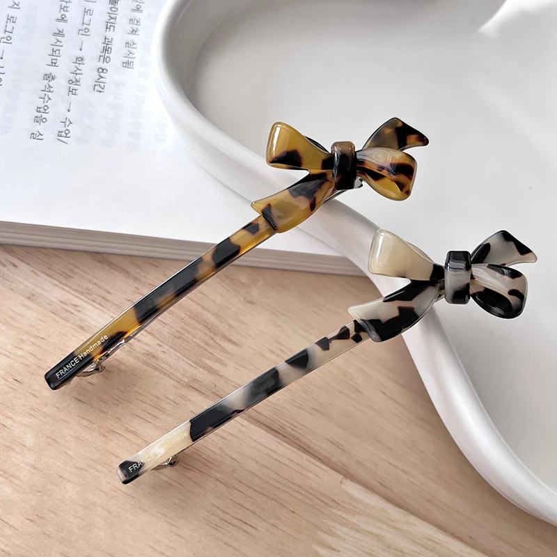Korea France 3D Bow Spring Clip Versatile Princess Hair Clip One Word Clip