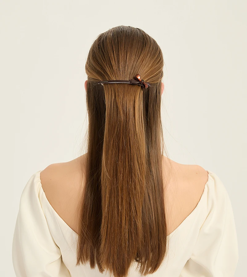 Korea France 3D Bow Spring Clip Versatile Princess Hair Clip One Word Clip