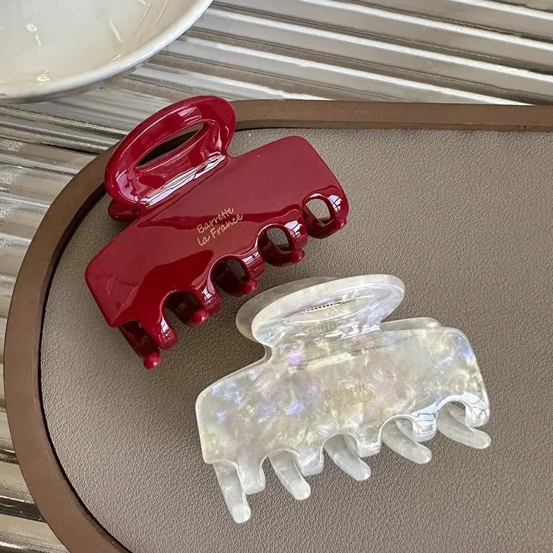 5.5cm Long Acetate Fiber Hair Clip Red Hair Clip Suitable for Girls and Women As A Hair Accessory Korean Style Fashion