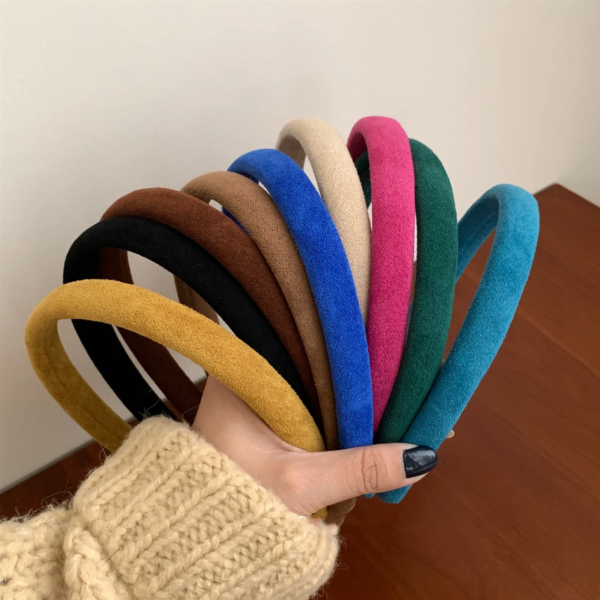 New Fashion Girls Hairband Solid Thin Hair Bands Hoop for Women Vintage Soft Elastic Headband Fashion  Headwear Hair Accessories