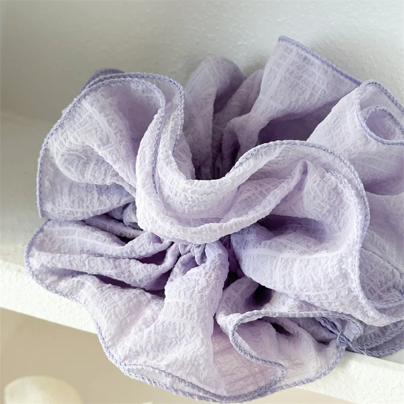 Korean Fashion Scrunchies For Women Heigh Elastic Hair Ties Ponytail Holder Headwear Double Fold Scrunchie Girl Hair Accessories