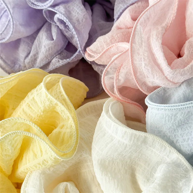 Korean Fashion Scrunchies For Women Heigh Elastic Hair Ties Ponytail Holder Headwear Double Fold Scrunchie Girl Hair Accessories