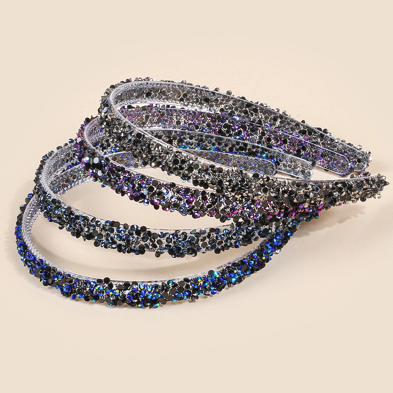 1/4pcs Rhinestone Hair Hoop Fashion Women Headwear Non-slip with Teeth Hairband Shiny Headband Hair Accessories