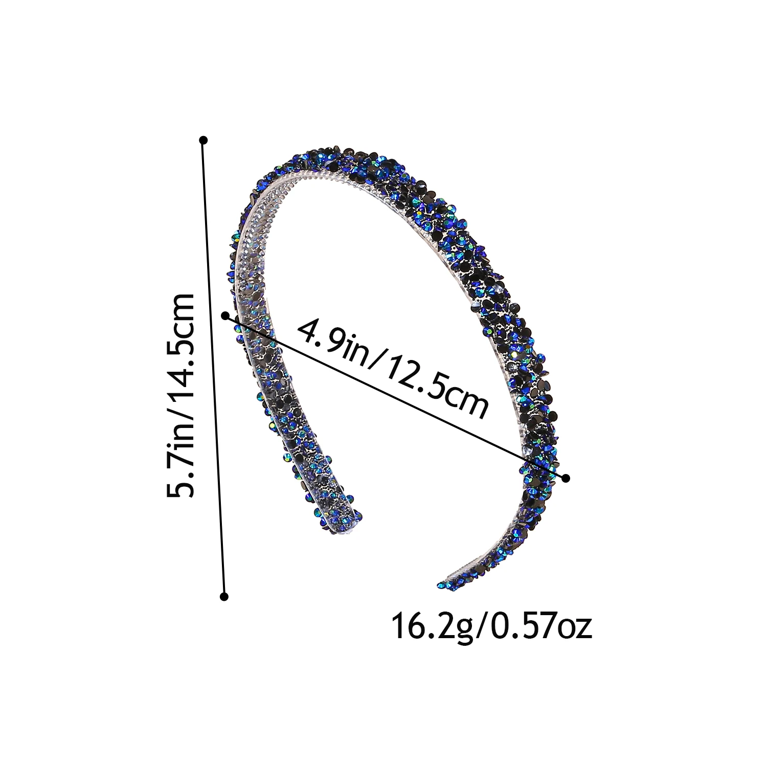 1/4pcs Rhinestone Hair Hoop Fashion Women Headwear Non-slip with Teeth Hairband Shiny Headband Hair Accessories