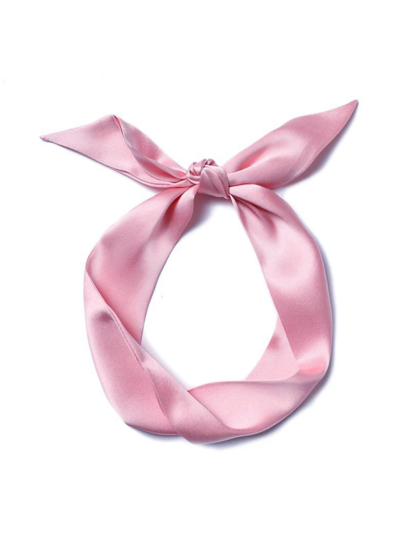 Woman Skinny Silk Scarf Long Hair Strip Silk Ribbon Small Neck Scarves Bag Handle Ribbon Scarf Kerchief Ladies Tie 4cm*90cm