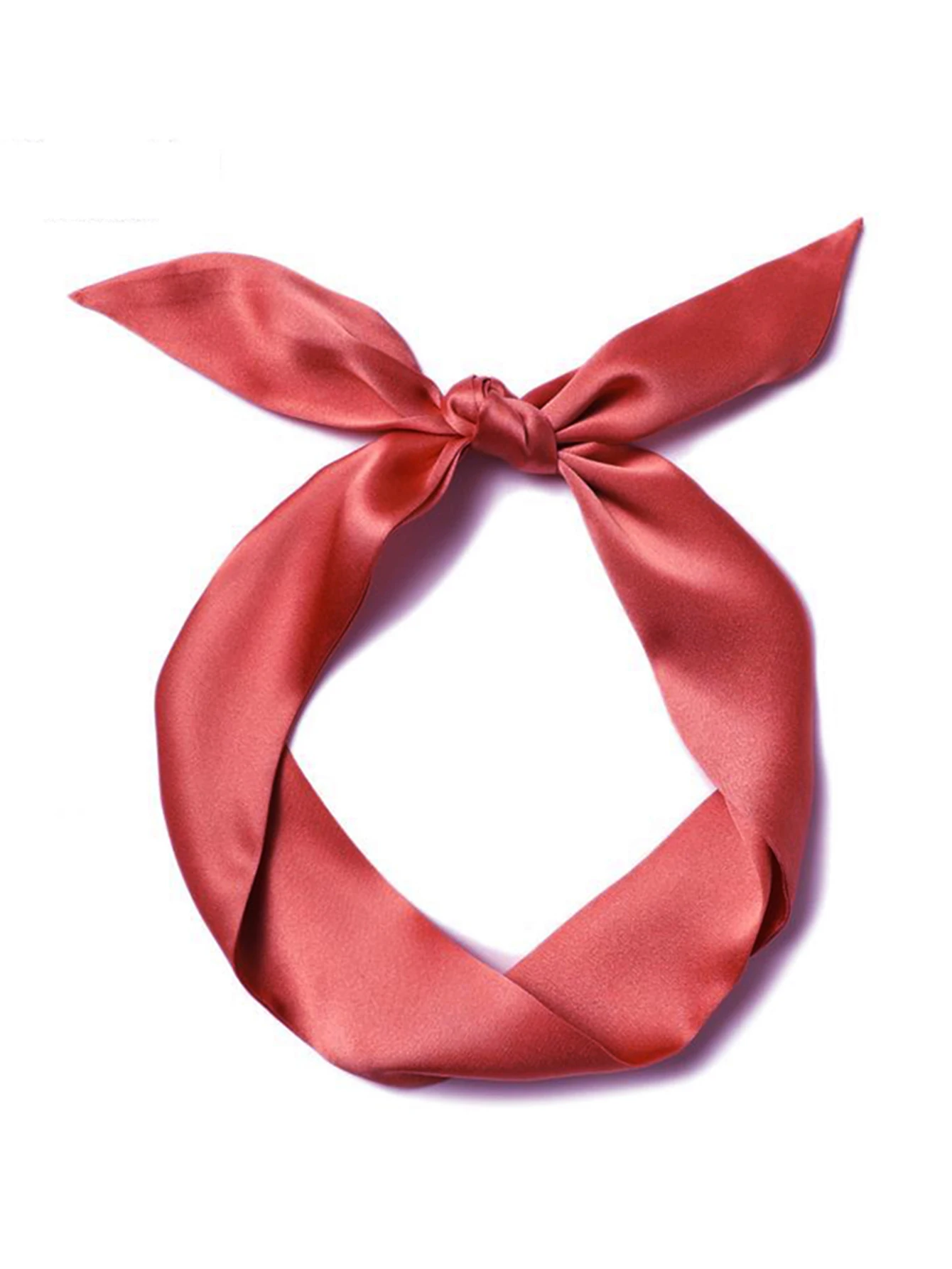Woman Skinny Silk Scarf Long Hair Strip Silk Ribbon Small Neck Scarves Bag Handle Ribbon Scarf Kerchief Ladies Tie 4cm*90cm