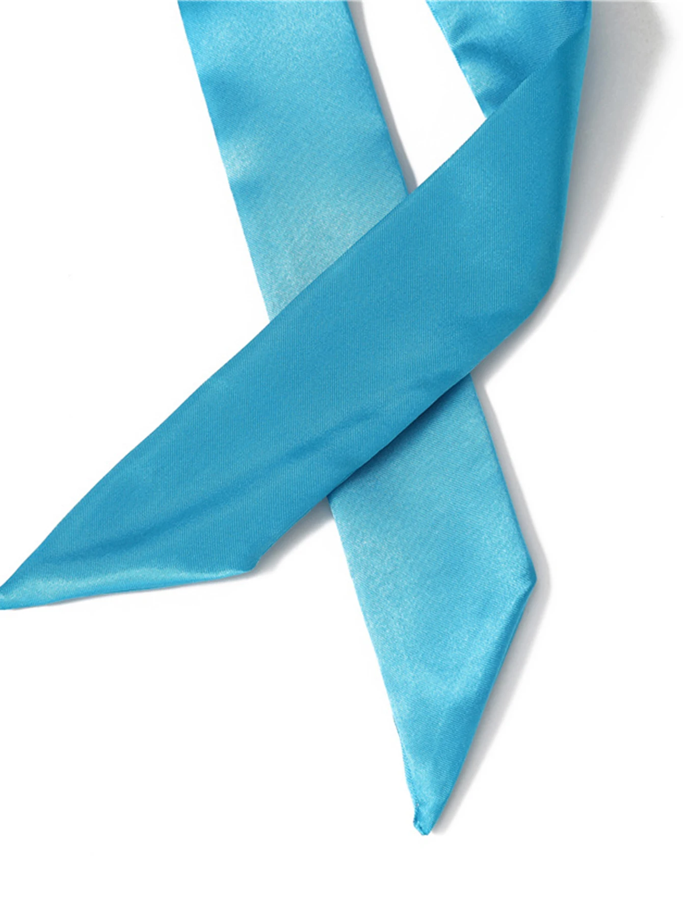 Woman Skinny Silk Scarf Long Hair Strip Silk Ribbon Small Neck Scarves Bag Handle Ribbon Scarf Kerchief Ladies Tie 4cm*90cm