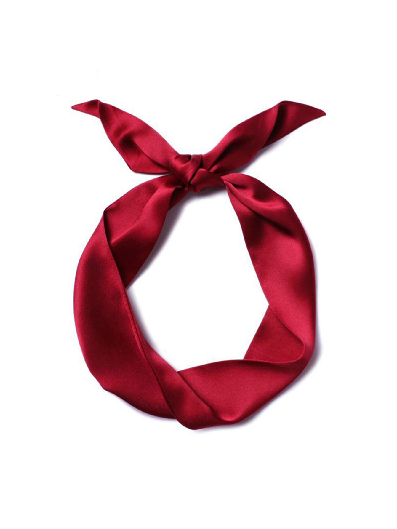 Woman Skinny Silk Scarf Long Hair Strip Silk Ribbon Small Neck Scarves Bag Handle Ribbon Scarf Kerchief Ladies Tie 4cm*90cm