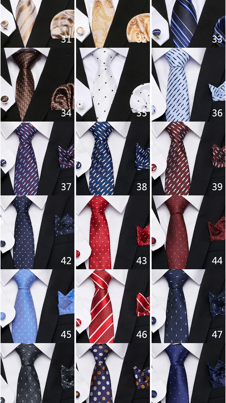 New Style Fashion Brand Tie For Men Green Floral Tie Pocket Squares Cuffilinks Set Necktie Suit Accessories Fit Formal Party