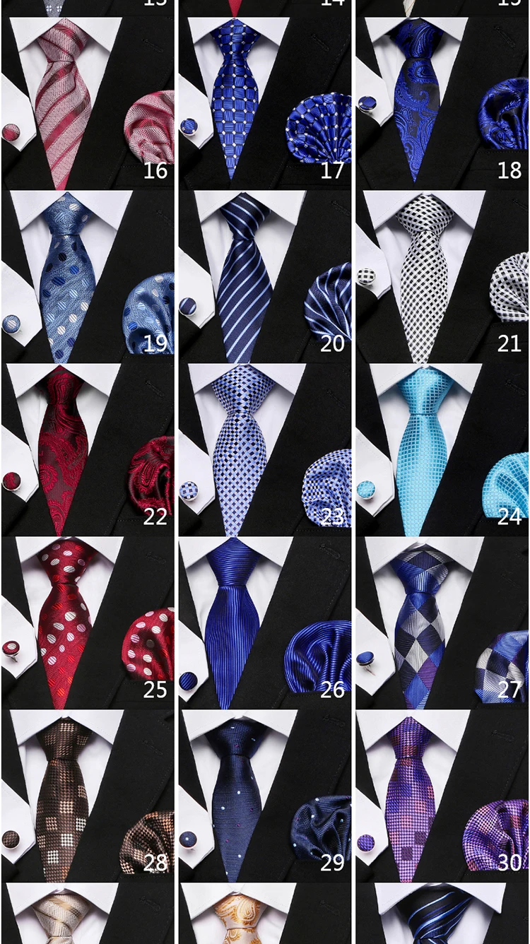 New Style Fashion Brand Tie For Men Green Floral Tie Pocket Squares Cuffilinks Set Necktie Suit Accessories Fit Formal Party