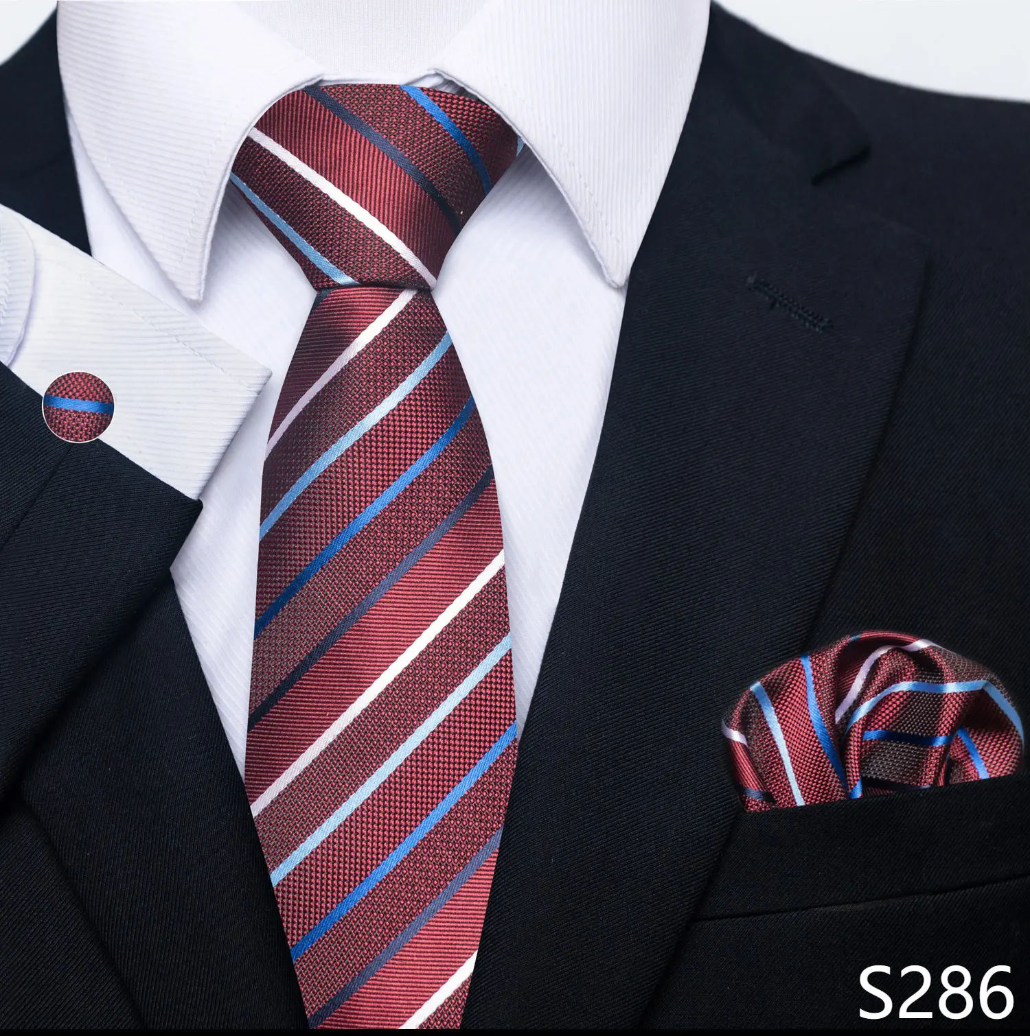 New Style Fashion Brand Tie For Men Green Floral Tie Pocket Squares Cuffilinks Set Necktie Suit Accessories Fit Formal Party