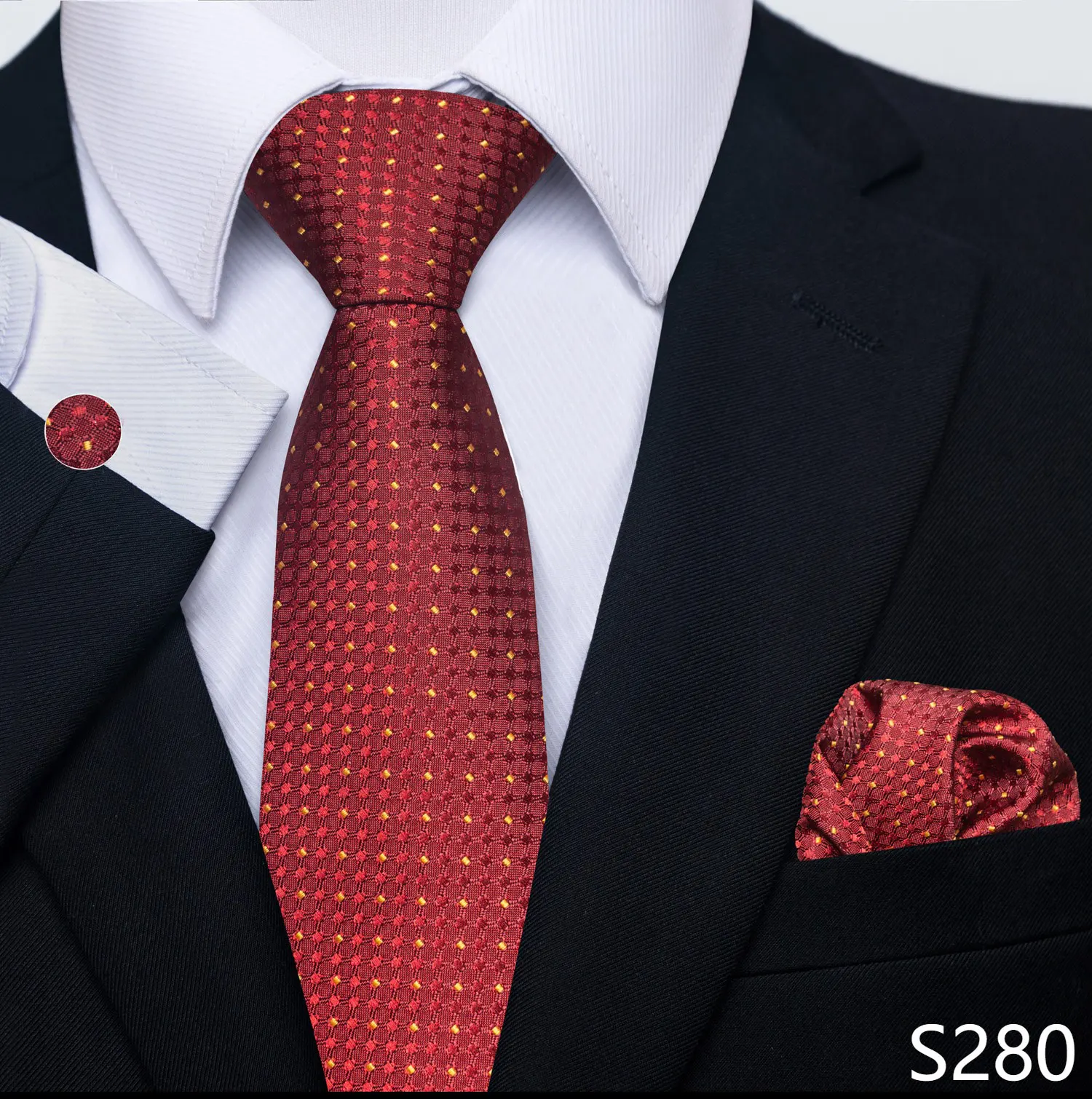 New Style Fashion Brand Tie For Men Green Floral Tie Pocket Squares Cuffilinks Set Necktie Suit Accessories Fit Formal Party