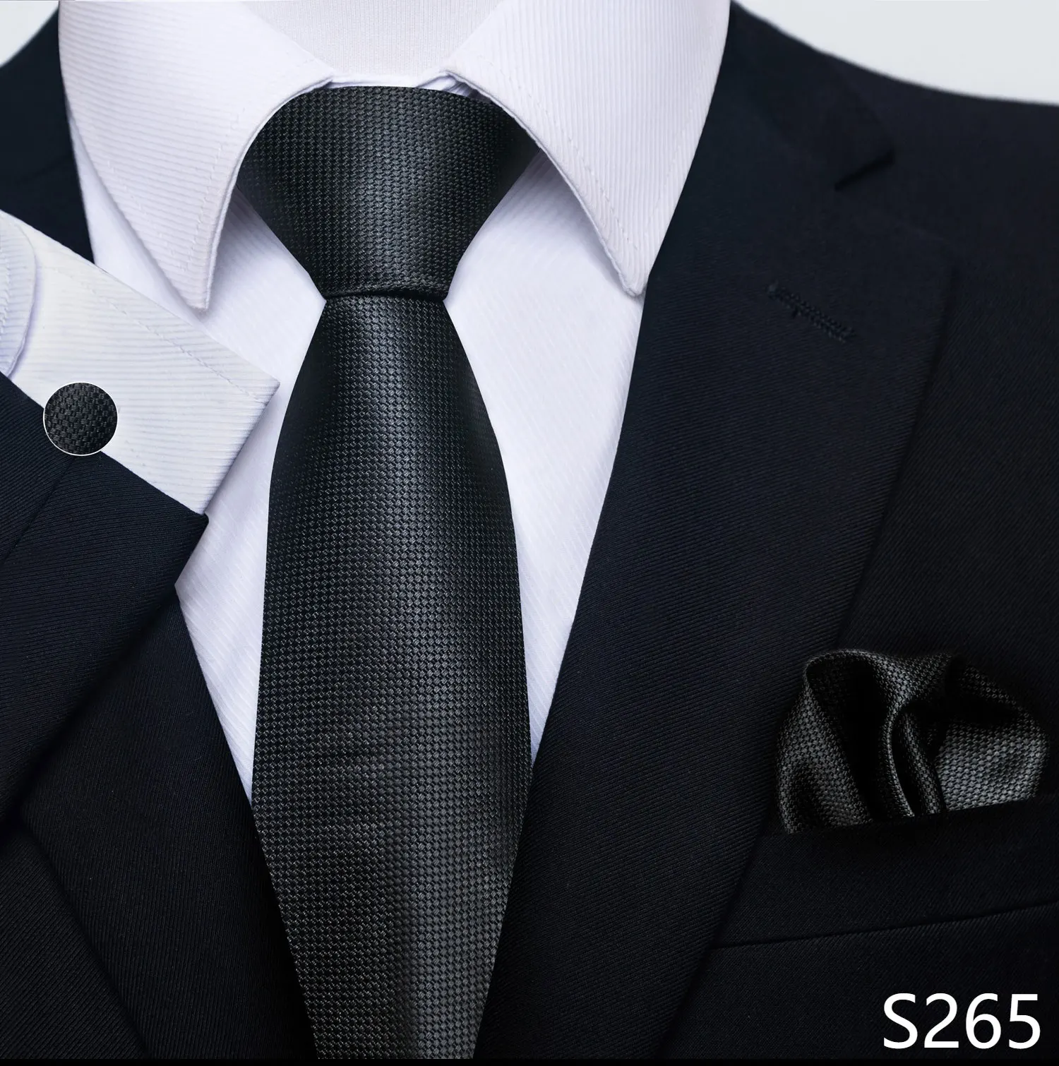 New Style Fashion Brand Tie For Men Green Floral Tie Pocket Squares Cuffilinks Set Necktie Suit Accessories Fit Formal Party