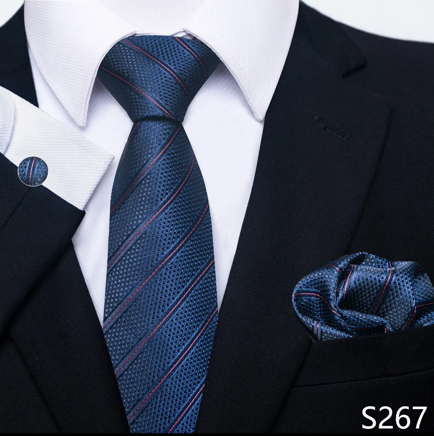 New Style Fashion Brand Tie For Men Green Floral Tie Pocket Squares Cuffilinks Set Necktie Suit Accessories Fit Formal Party