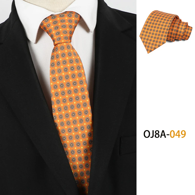 Fashion 8CM Mens Necktie Good Handfeel Print Patterns Classic Ties For Man Polyester Floral Formal Business Wedding Accessories