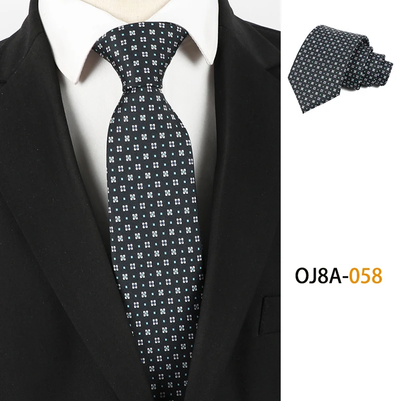 Fashion 8CM Mens Necktie Good Handfeel Print Patterns Classic Ties For Man Polyester Floral Formal Business Wedding Accessories