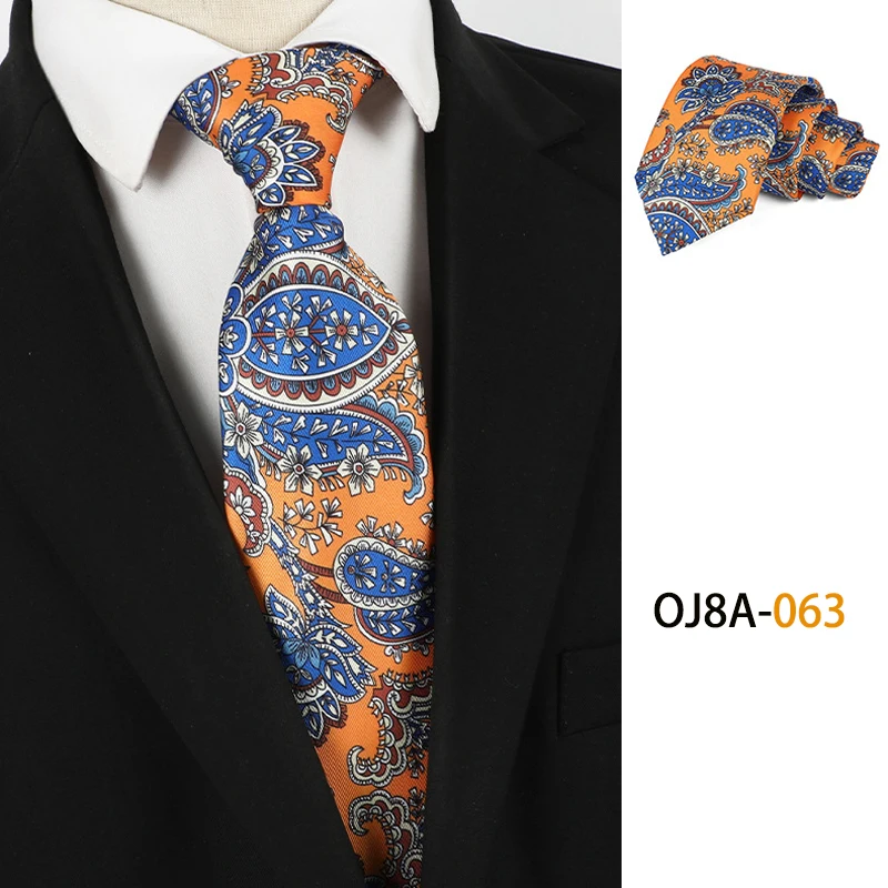 Fashion 8CM Mens Necktie Good Handfeel Print Patterns Classic Ties For Man Polyester Floral Formal Business Wedding Accessories