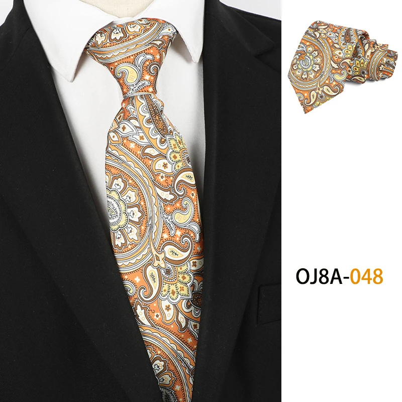 Fashion 8CM Mens Necktie Good Handfeel Print Patterns Classic Ties For Man Polyester Floral Formal Business Wedding Accessories