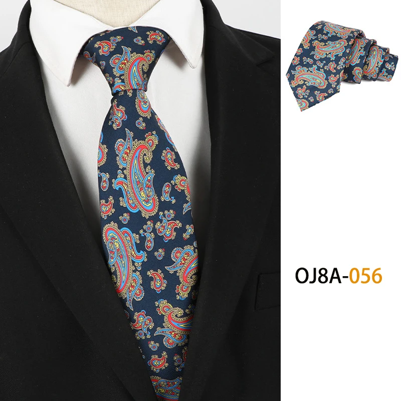 Fashion 8CM Mens Necktie Good Handfeel Print Patterns Classic Ties For Man Polyester Floral Formal Business Wedding Accessories