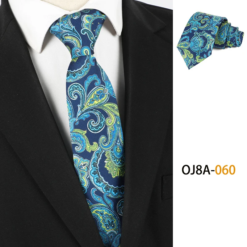 Fashion 8CM Mens Necktie Good Handfeel Print Patterns Classic Ties For Man Polyester Floral Formal Business Wedding Accessories