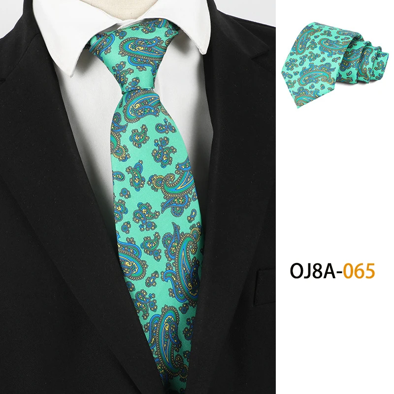 Fashion 8CM Mens Necktie Good Handfeel Print Patterns Classic Ties For Man Polyester Floral Formal Business Wedding Accessories