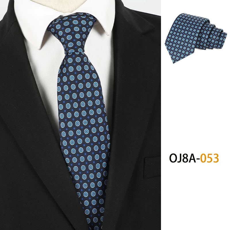 Fashion 8CM Mens Necktie Good Handfeel Print Patterns Classic Ties For Man Polyester Floral Formal Business Wedding Accessories