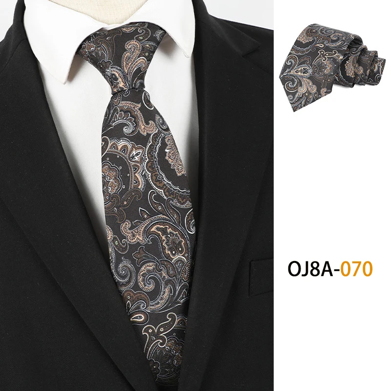 Fashion 8CM Mens Necktie Good Handfeel Print Patterns Classic Ties For Man Polyester Floral Formal Business Wedding Accessories
