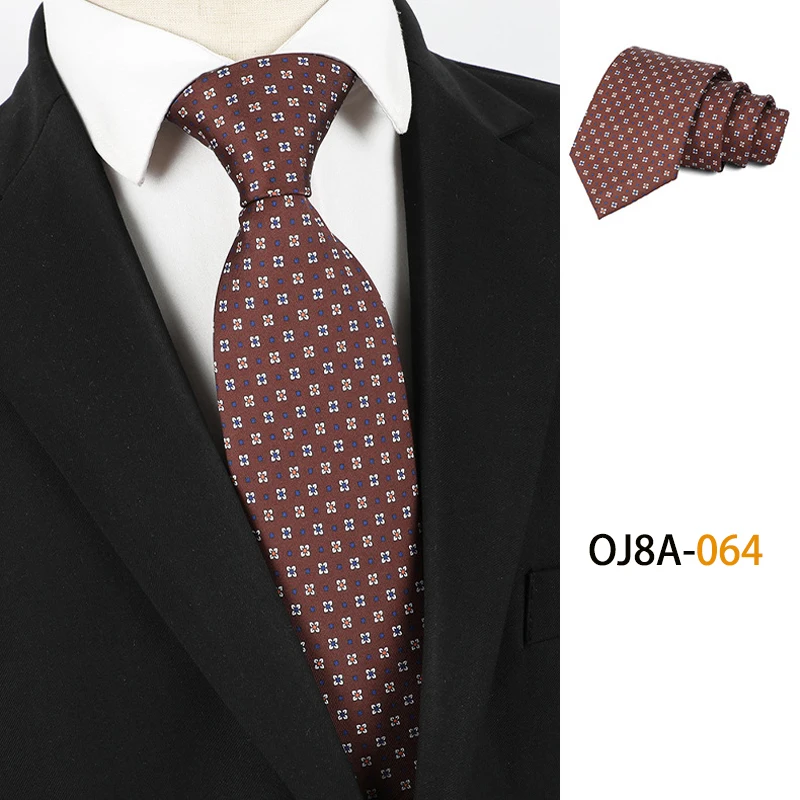 Fashion 8CM Mens Necktie Good Handfeel Print Patterns Classic Ties For Man Polyester Floral Formal Business Wedding Accessories