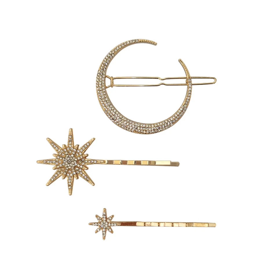 3Pcs/set Luxury Hair Clip Pins Crystal Snowflake Hairpins  Wedding Hair Jewelry Gift Headwear Barrettes Ornament Accessories
