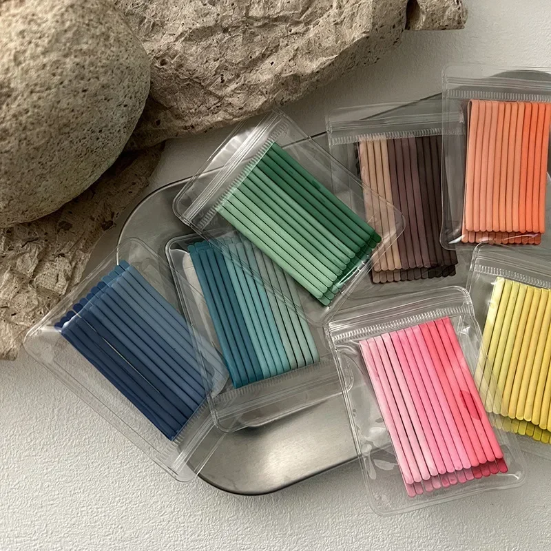 12Pcs Colorful Metal Hair Clips Curly Wavy Grips Hairstyle Bobby Pins Women Girl Hairpins Barrette Hair Styling Clips Pink Coffe