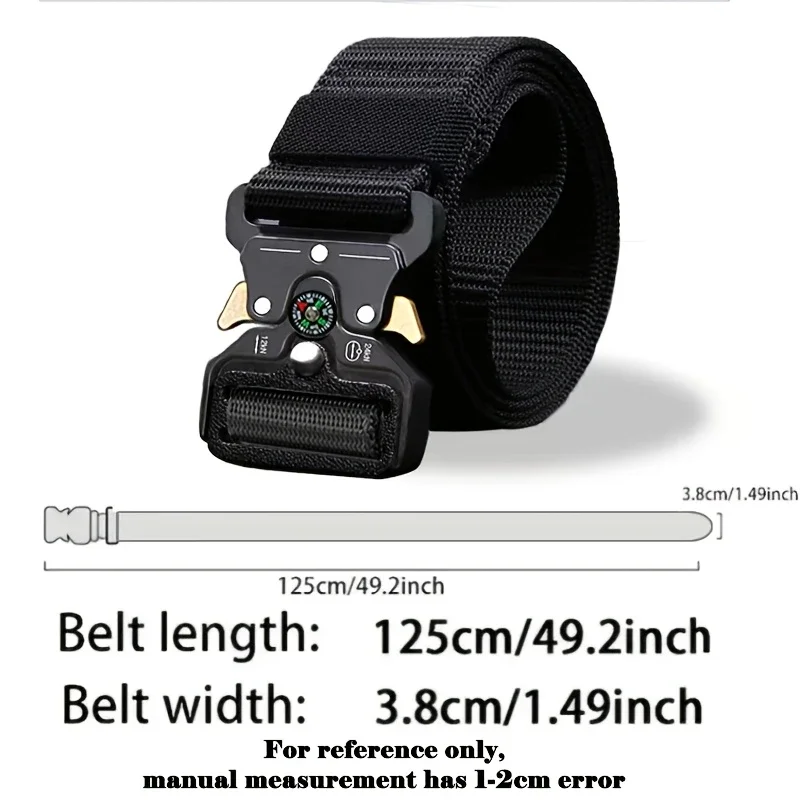 Men's Belt Outdoor Multi Function Compass Belt High Quality Canvas For Nylon Male Luxury Belts Women's Sports Jeans Neutral Belt