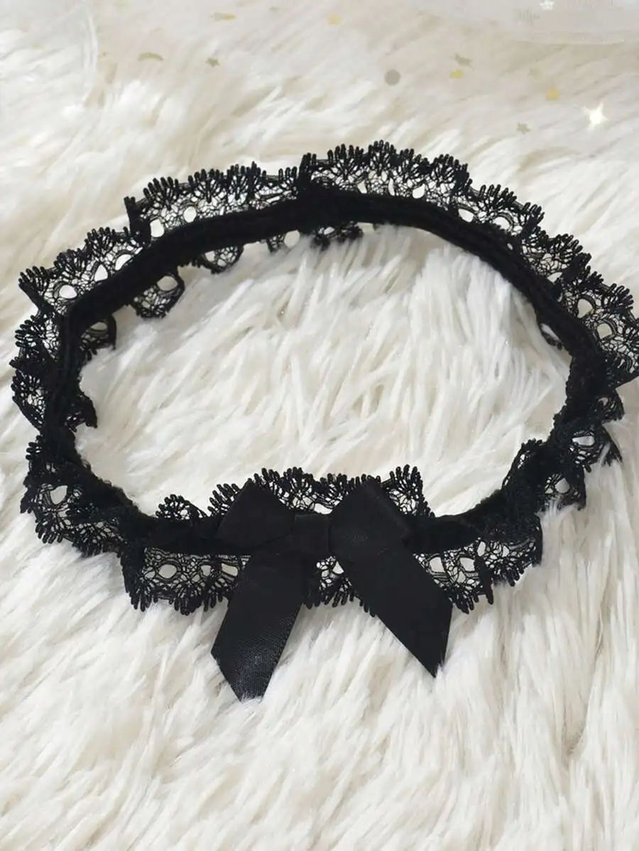 1PC Women Belt Accessories Women Bow Leg Ring Sexy Lingerie Lace Garter Belt Bowknot Leg Loop Wedding Garters Bridal Cosplay