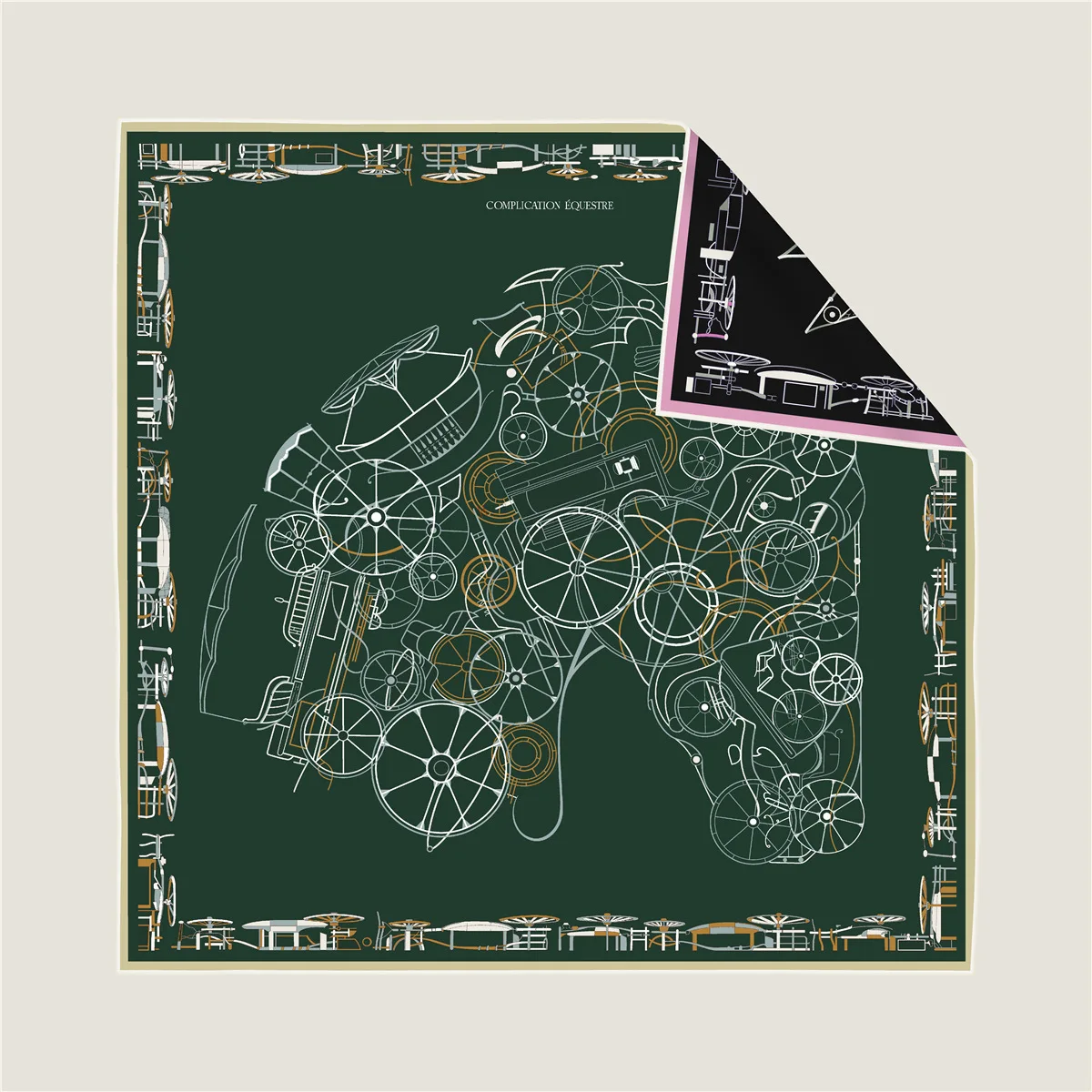 New Brand Two-sided Print Headband Scarf Women Fashion 90*90cm Silk Hijab Bandana Neckerhicef Sun Protection Shawl Headscarf