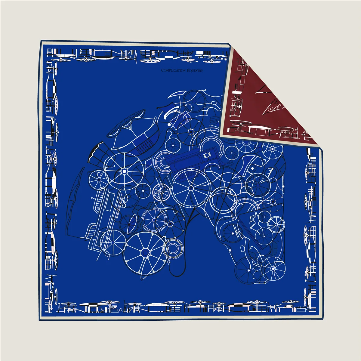 New Brand Two-sided Print Headband Scarf Women Fashion 90*90cm Silk Hijab Bandana Neckerhicef Sun Protection Shawl Headscarf