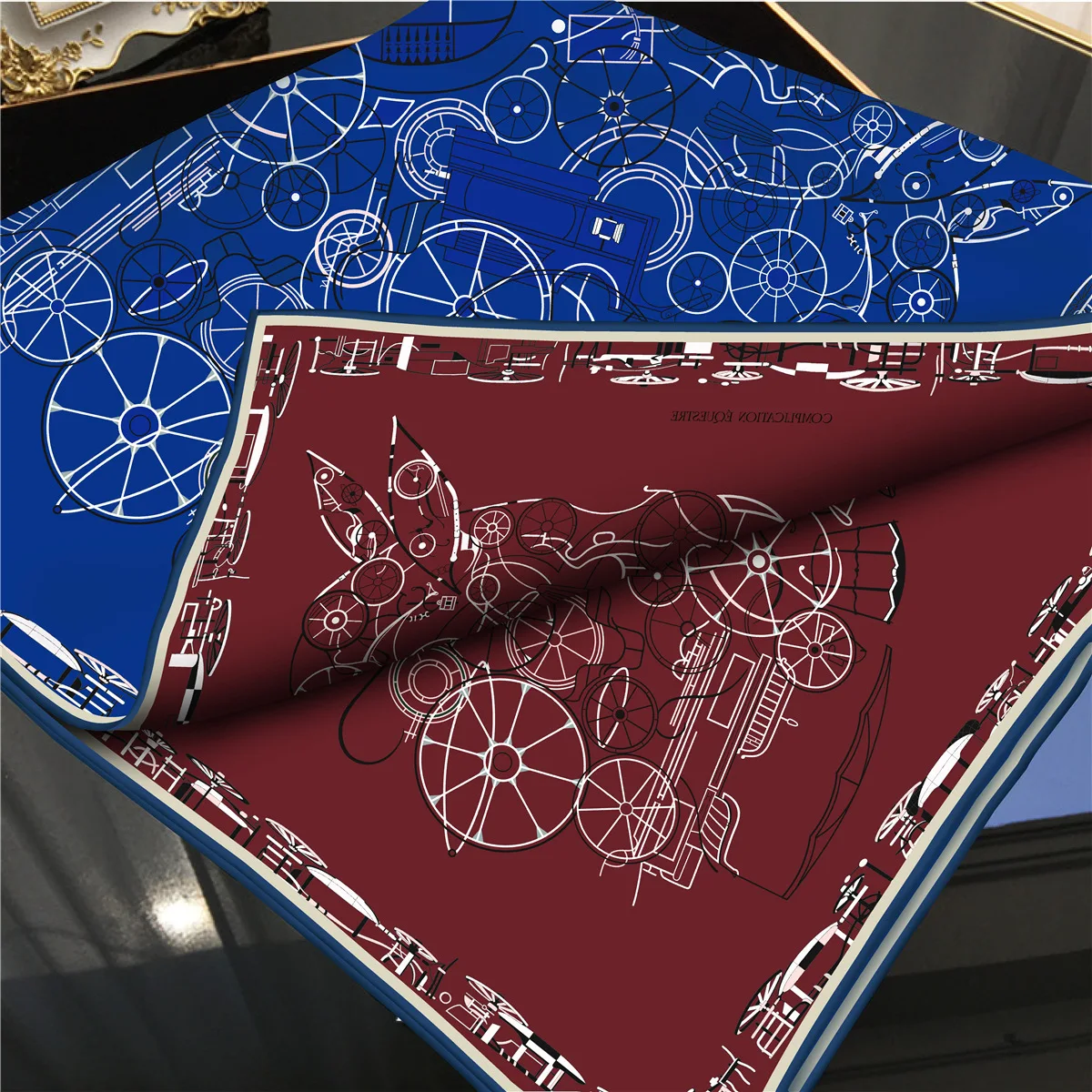 New Brand Two-sided Print Headband Scarf Women Fashion 90*90cm Silk Hijab Bandana Neckerhicef Sun Protection Shawl Headscarf