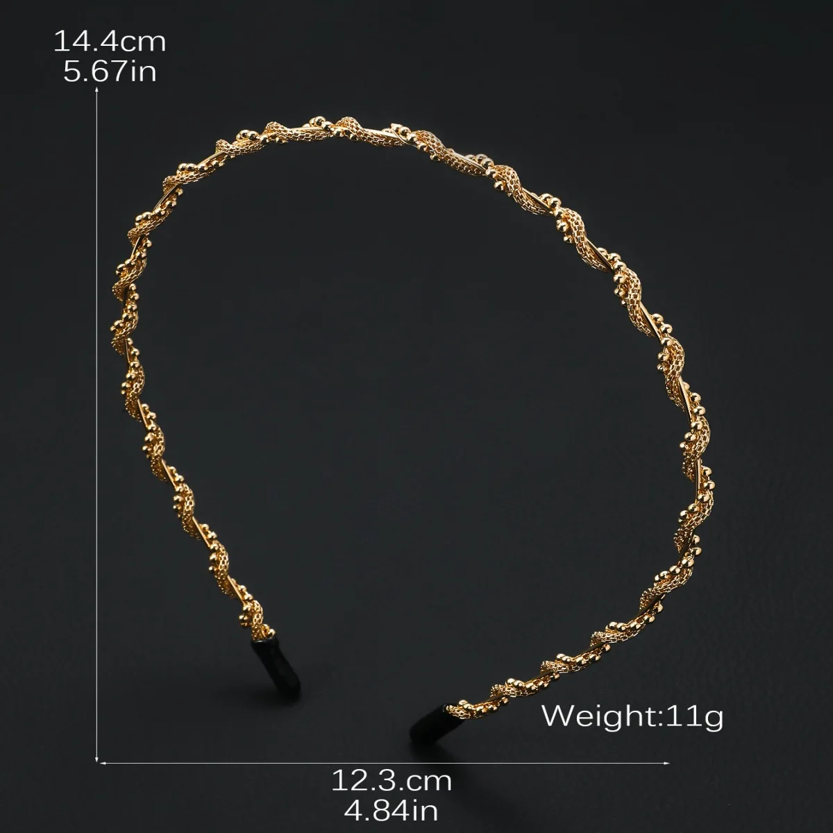 1PC Simple hair accessories, women's wavy hair band, Japanese-Korean version headwear, twisted water diamond pearl headwear