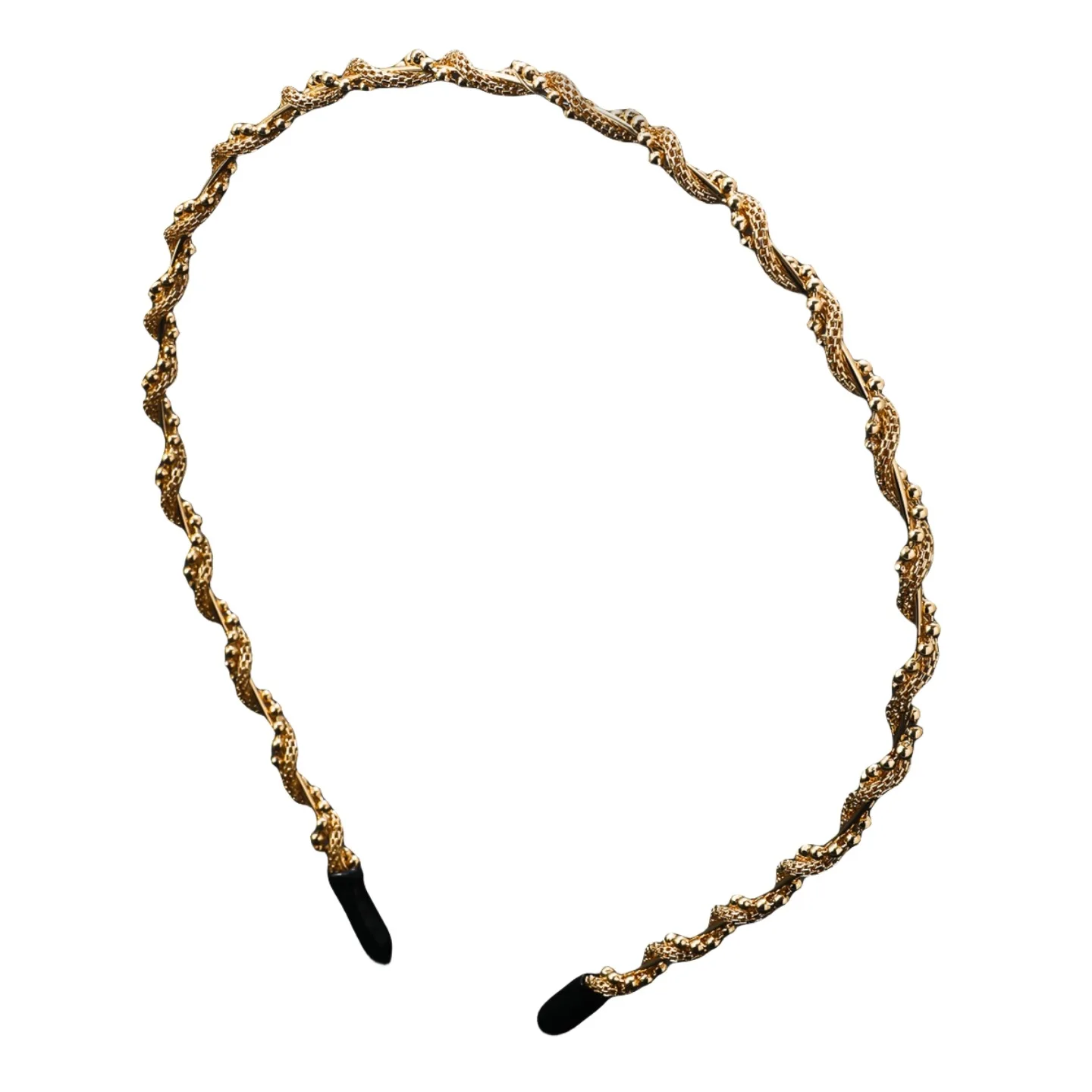 1PC Simple hair accessories, women's wavy hair band, Japanese-Korean version headwear, twisted water diamond pearl headwear