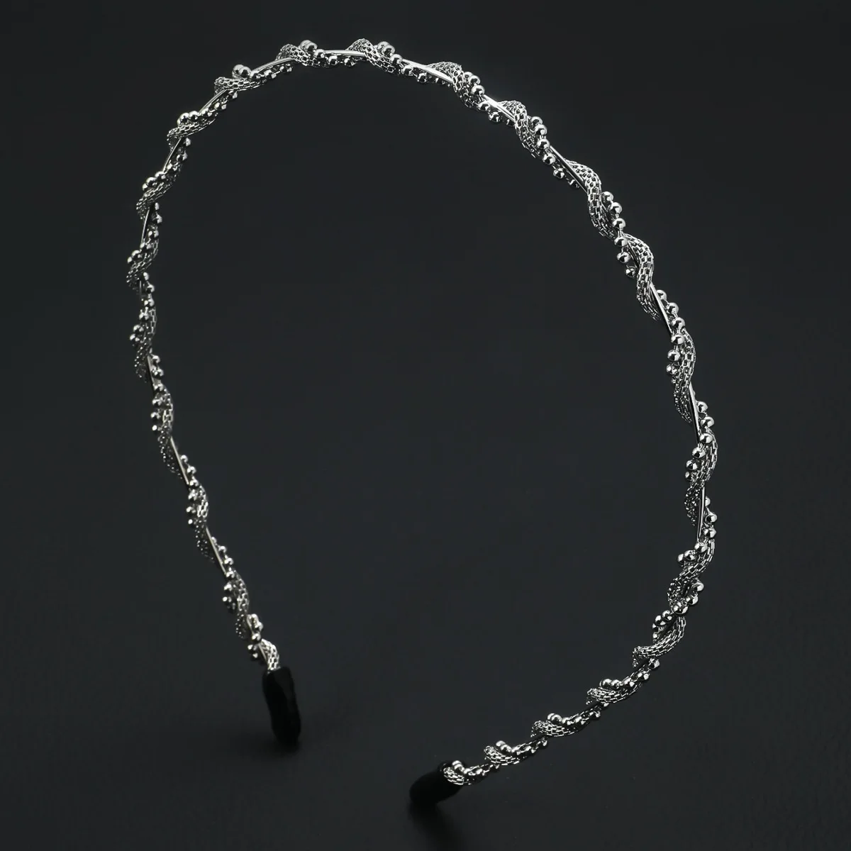 1PC Simple hair accessories, women's wavy hair band, Japanese-Korean version headwear, twisted water diamond pearl headwear