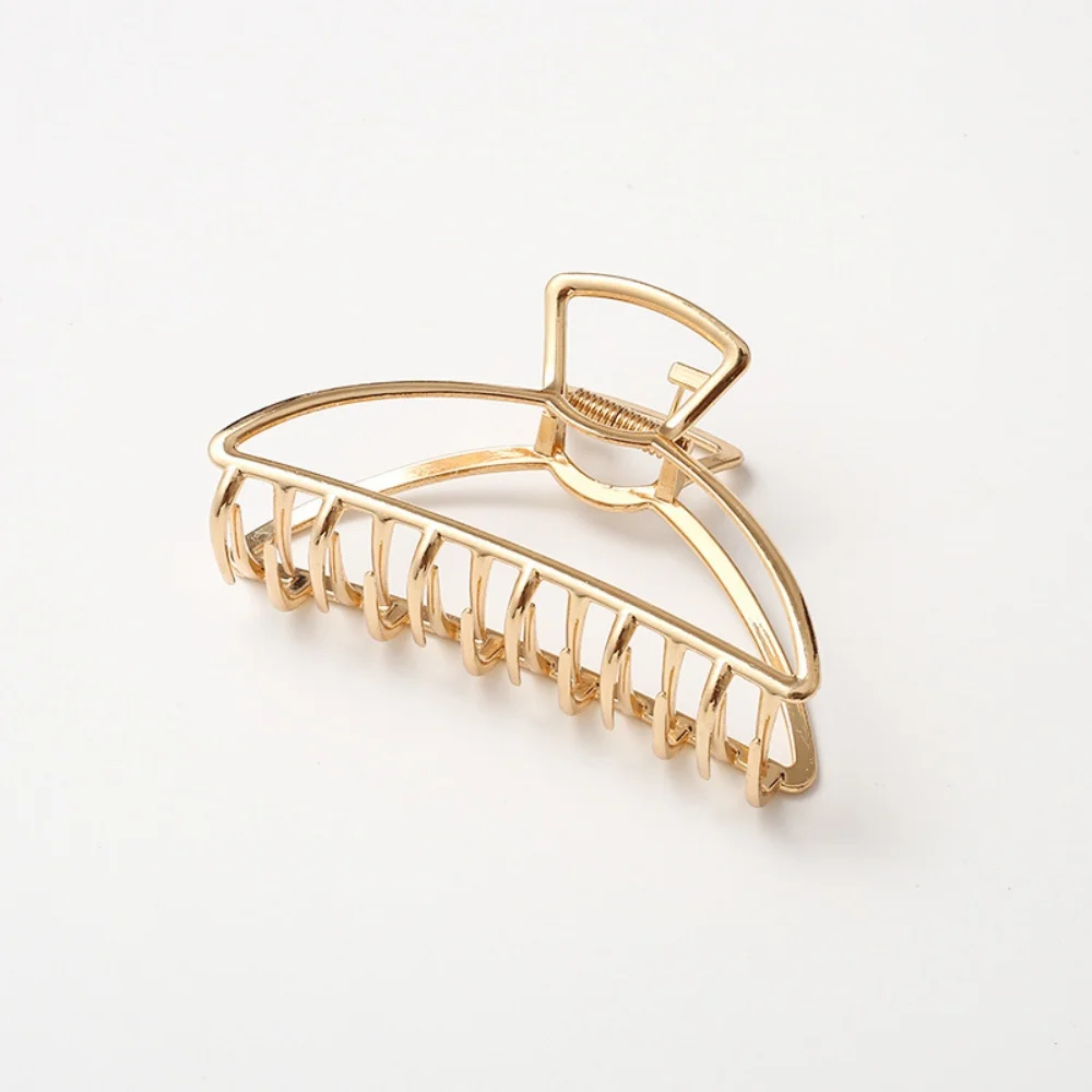 New Women Elegant Geometric Bow Hair Claws Vintage Simple Hair Clip Grab Large Metal Hairpins Barrettes Fashion Hair Accessories