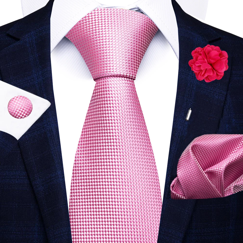 Wholesale Fashion 8 CM Blue Paisley Tie Pocket Squares Cufflink Pin Set Man Office Suit Accessories Wedding Gift Fit Party