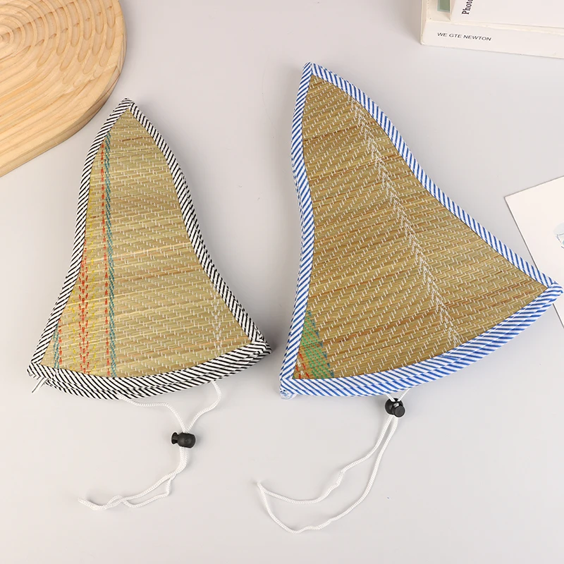 Chinese Bamboo Rattan Hats Retro Handmade Weave Straw Hat Tourism Rain Dance Props Cone Fishing Sunshade Fisherman Hat