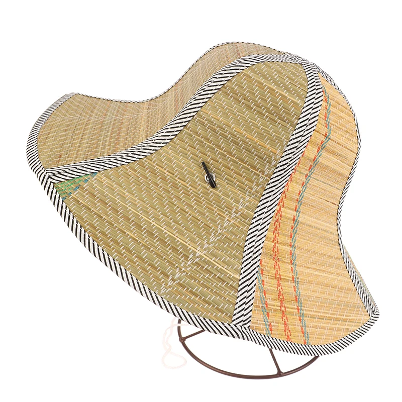Chinese Bamboo Rattan Hats Retro Handmade Weave Straw Hat Tourism Rain Dance Props Cone Fishing Sunshade Fisherman Hat