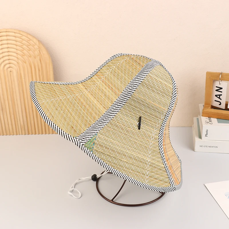 Chinese Bamboo Rattan Hats Retro Handmade Weave Straw Hat Tourism Rain Dance Props Cone Fishing Sunshade Fisherman Hat