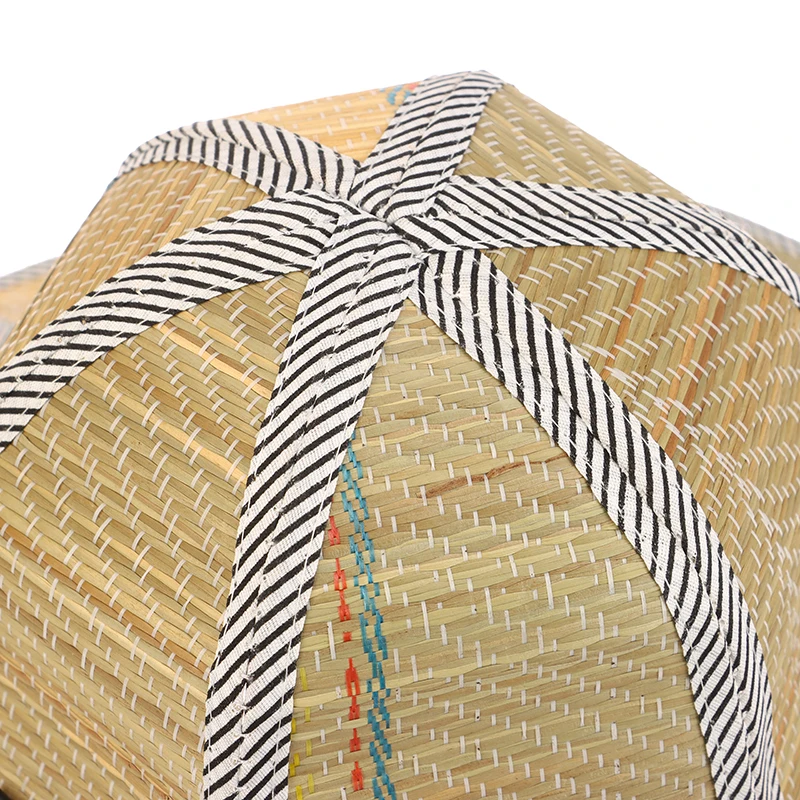 Chinese Bamboo Rattan Hats Retro Handmade Weave Straw Hat Tourism Rain Dance Props Cone Fishing Sunshade Fisherman Hat