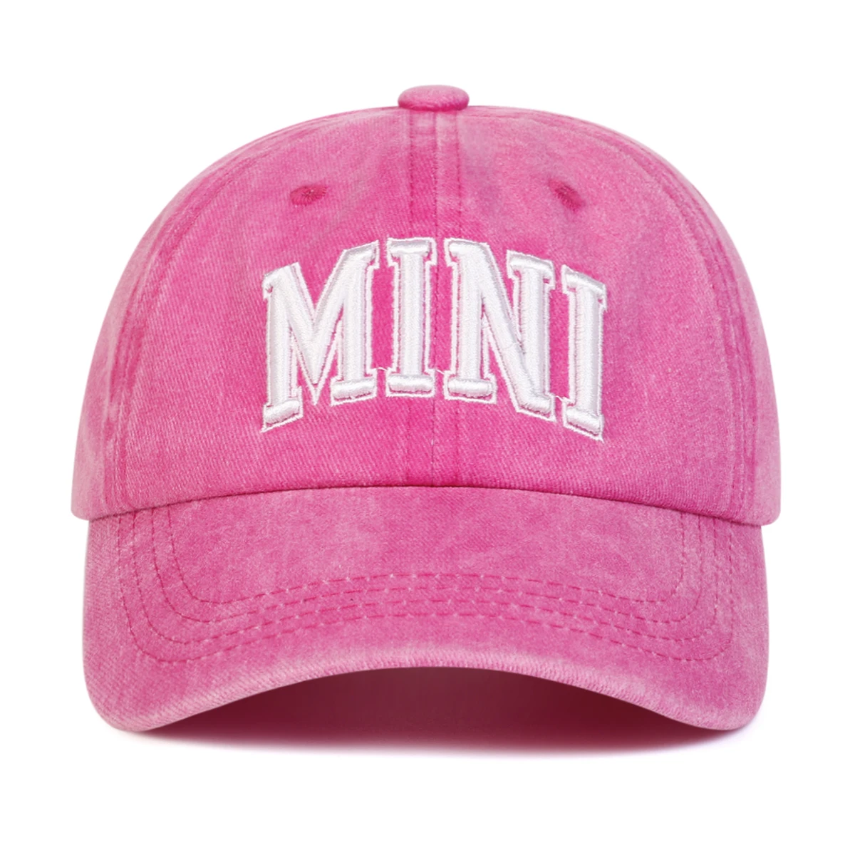 Unisex Parent Child 3D MAMA/MINI Embroidery Wash Baseball Caps Spring and Autumn Outdoor Adjustable Casual Hats Sunscreen Hat 