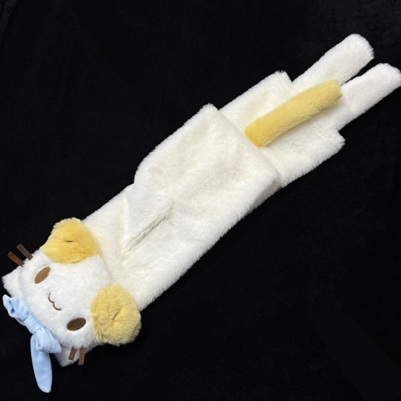 Masyumaro Fluffy Fuwa Nyanko Cat Plush Scarf Women Kawaii Cute Winter Scarves Neck Warmer