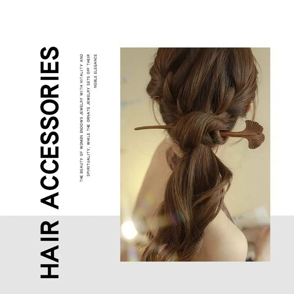 Exquisite Wood Wooden Hair Stick Cat Animals Chinese Style Hairpin Rabbit Hair Sticks for Buns Hanfu Headwear Cheongsam
